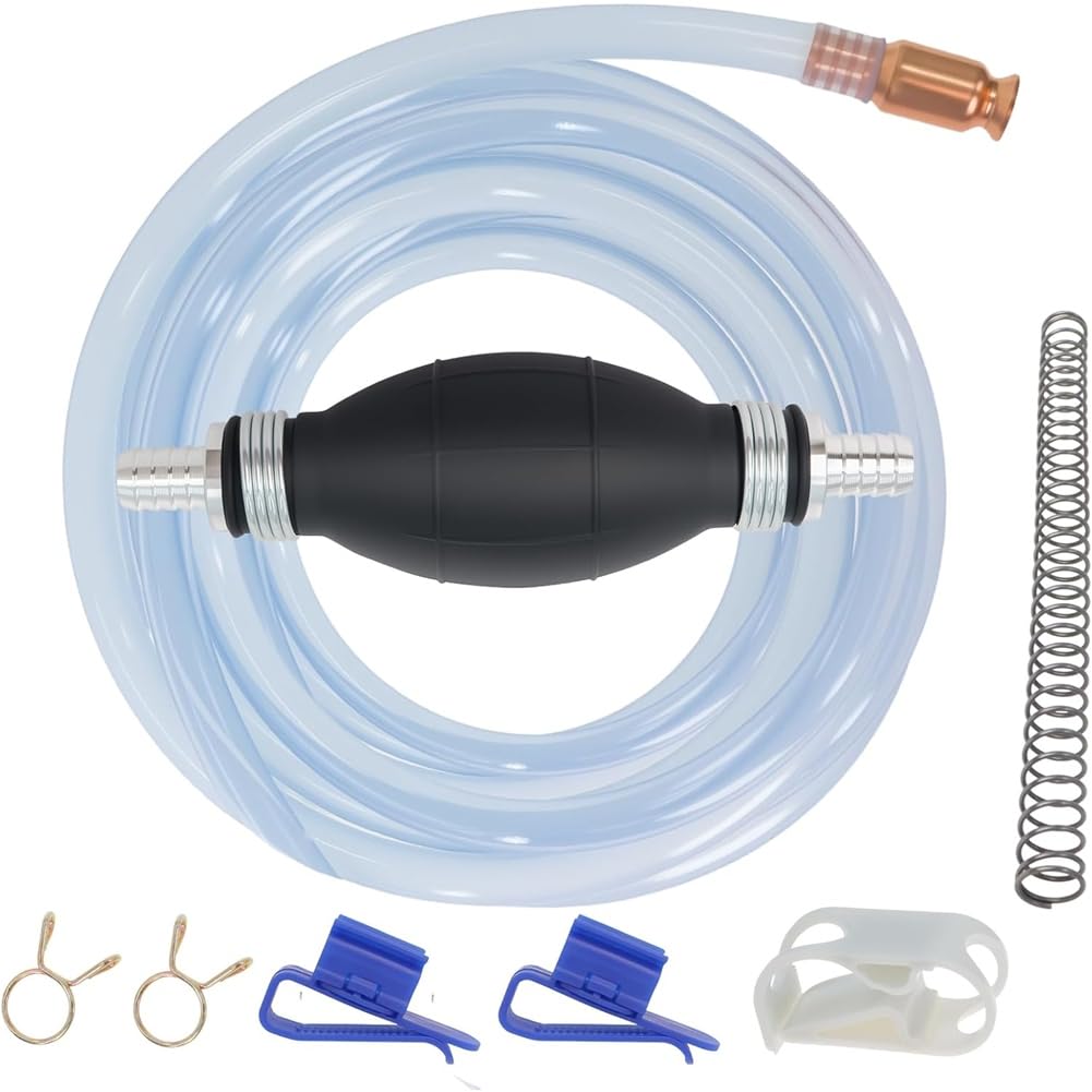 Ijsdnvjndx As Shown Siphon Hose For Gasoline Kit, Hand Siphon With 6.7 Ft 5/9" Hose, Rubber Pump,For Fast For Gas, And Water Transfer