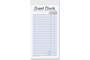 TOPS Guest Checks, 2-Part, Carbonless, for Restaurants