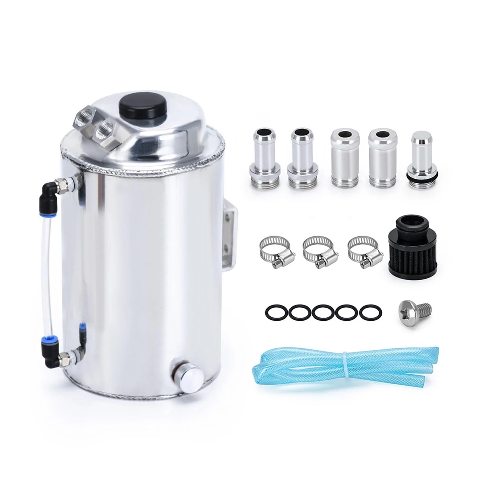 Réservoir de récupération d'huile rond poli 2 L, litres, avec filtre reniflard WX-TK01 réservoir de rechange