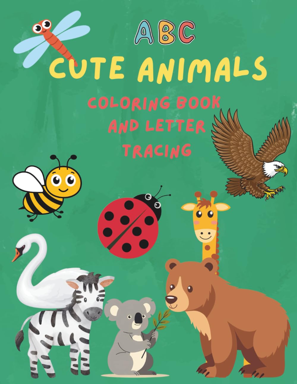 Cute Animals: ABC Coloring Book and Letter Tracing