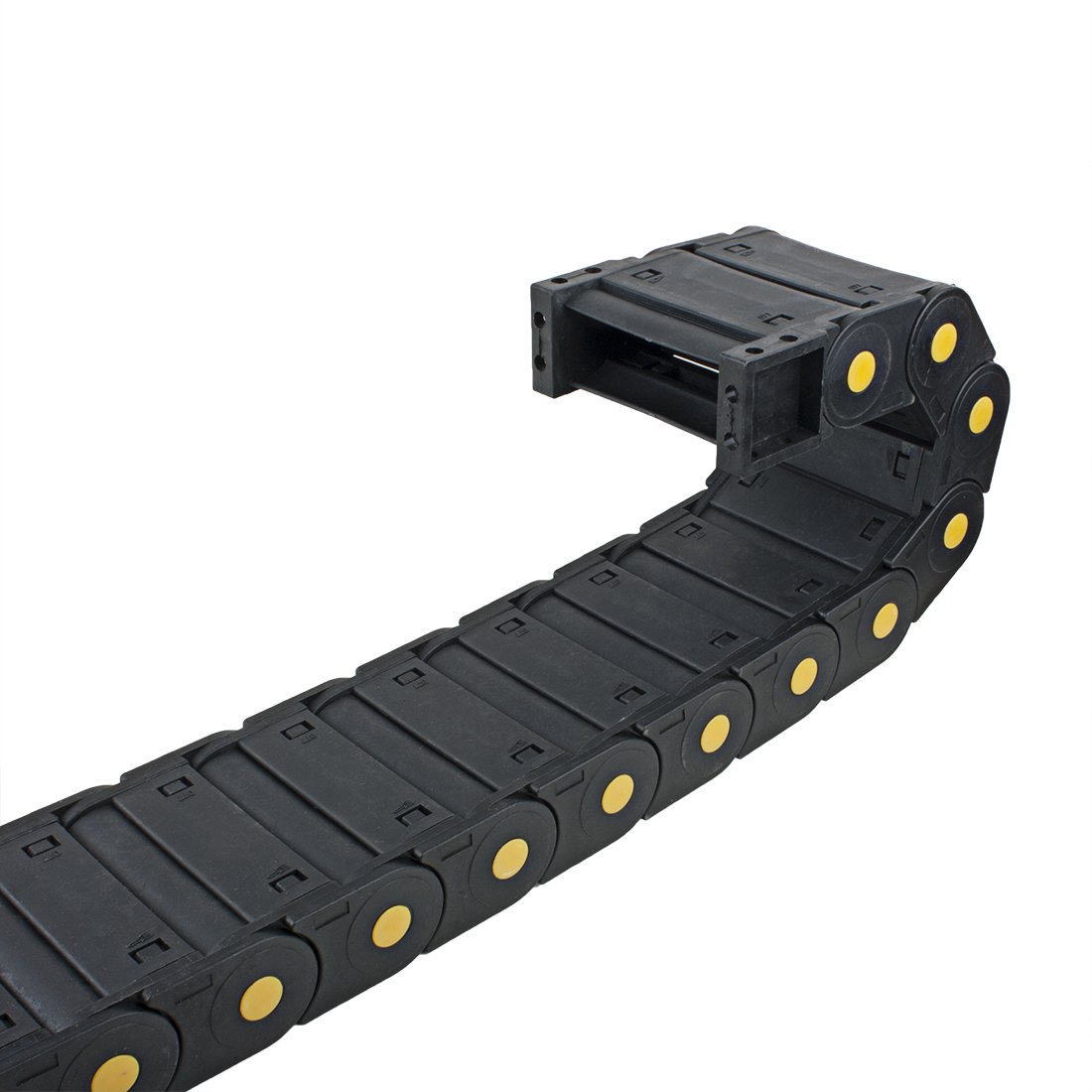 sourcing map R55 25mm x 77mm Plastic Closed can Open Cable Drag Chain Wire Carrier 1M Long