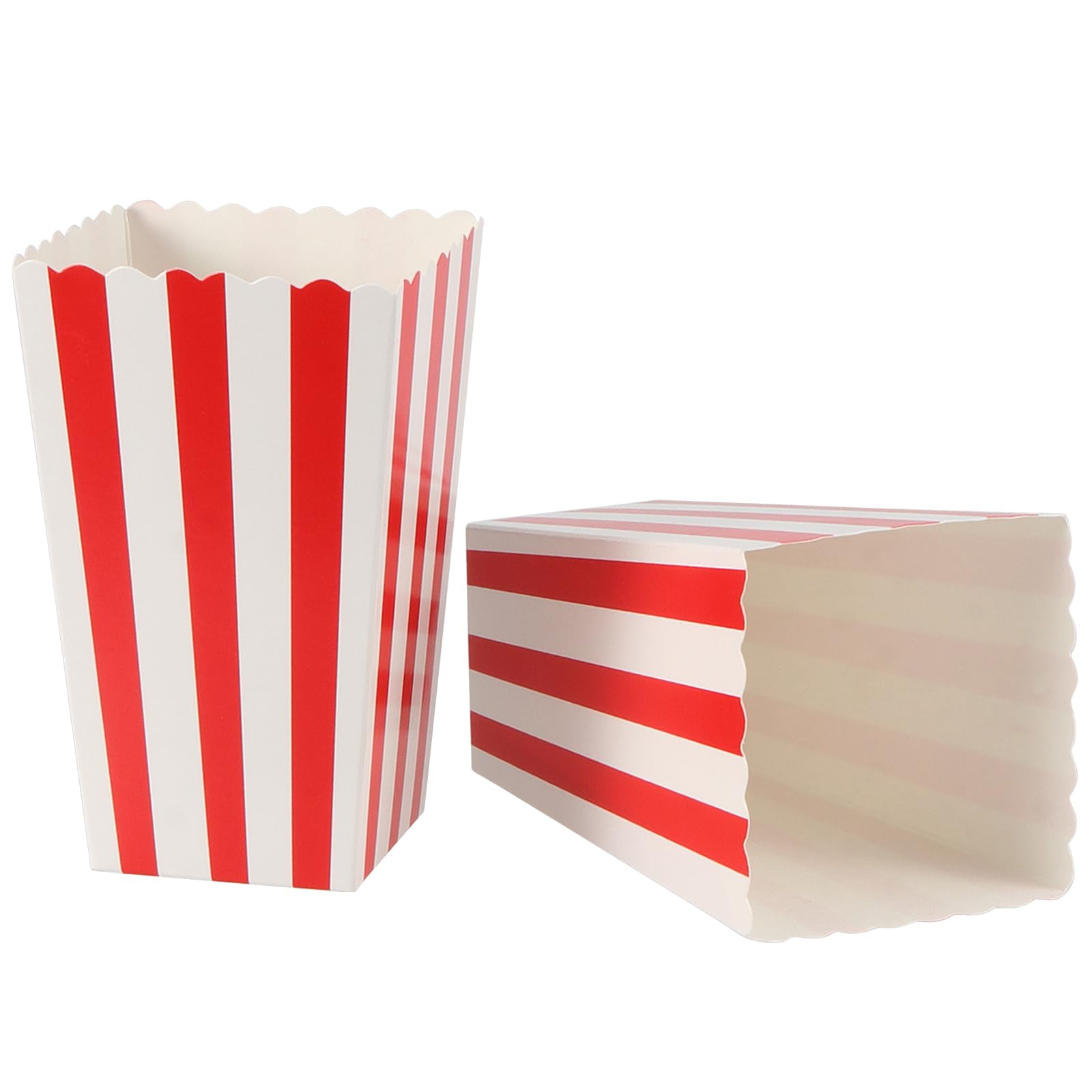 320 Sacchetti Per Popcorn A Righe Rosse E Bianche, 9x6x21 Cm, In Carta Resistente All'Olio, Ideali Per Feste, Cinema, Caramelle E Snack - 3