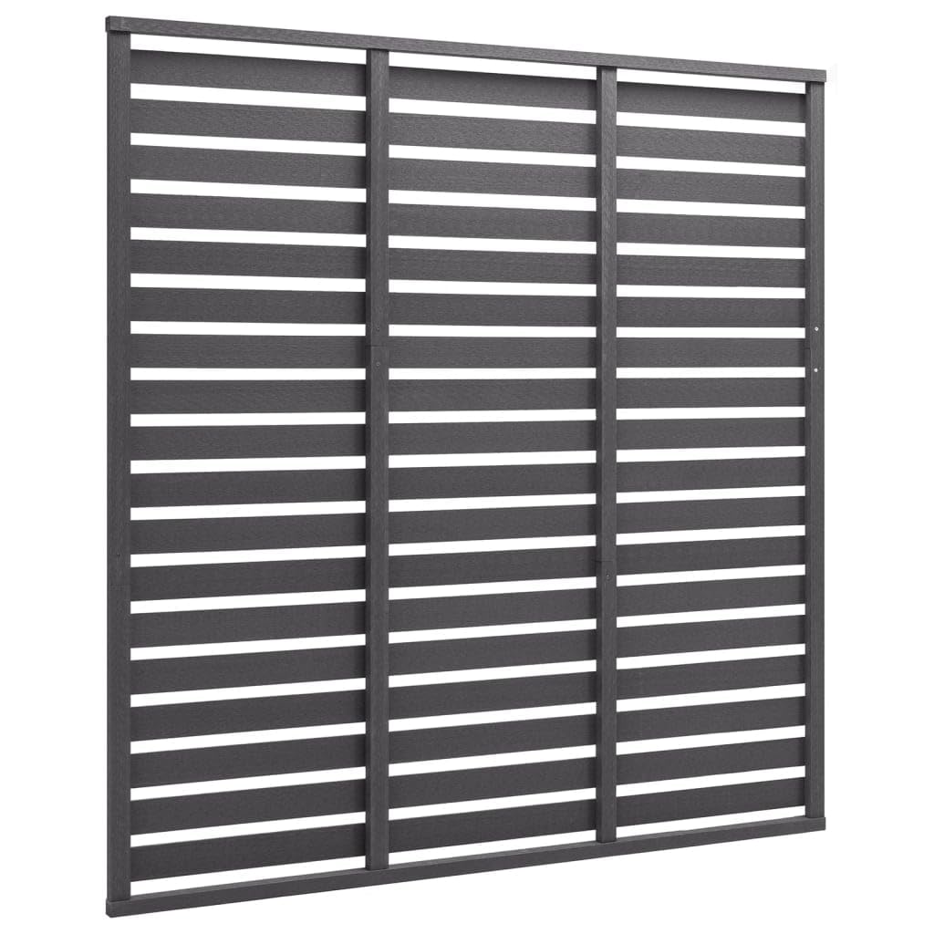 vidaXL Panel de valla de WPC gris 180x180 cm