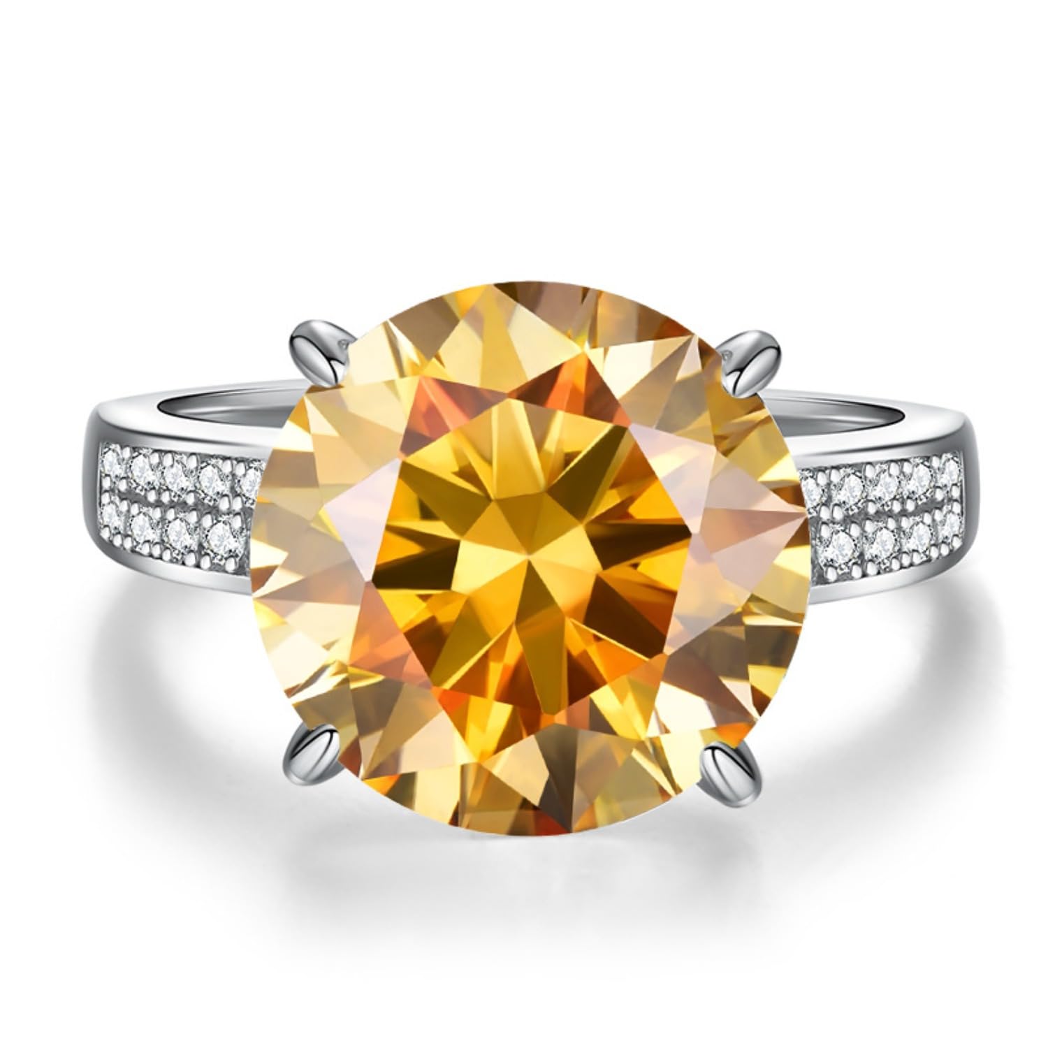 Bagues de fiançailles en diamant Moissanite 5 carats couleur D VVS1 femme
