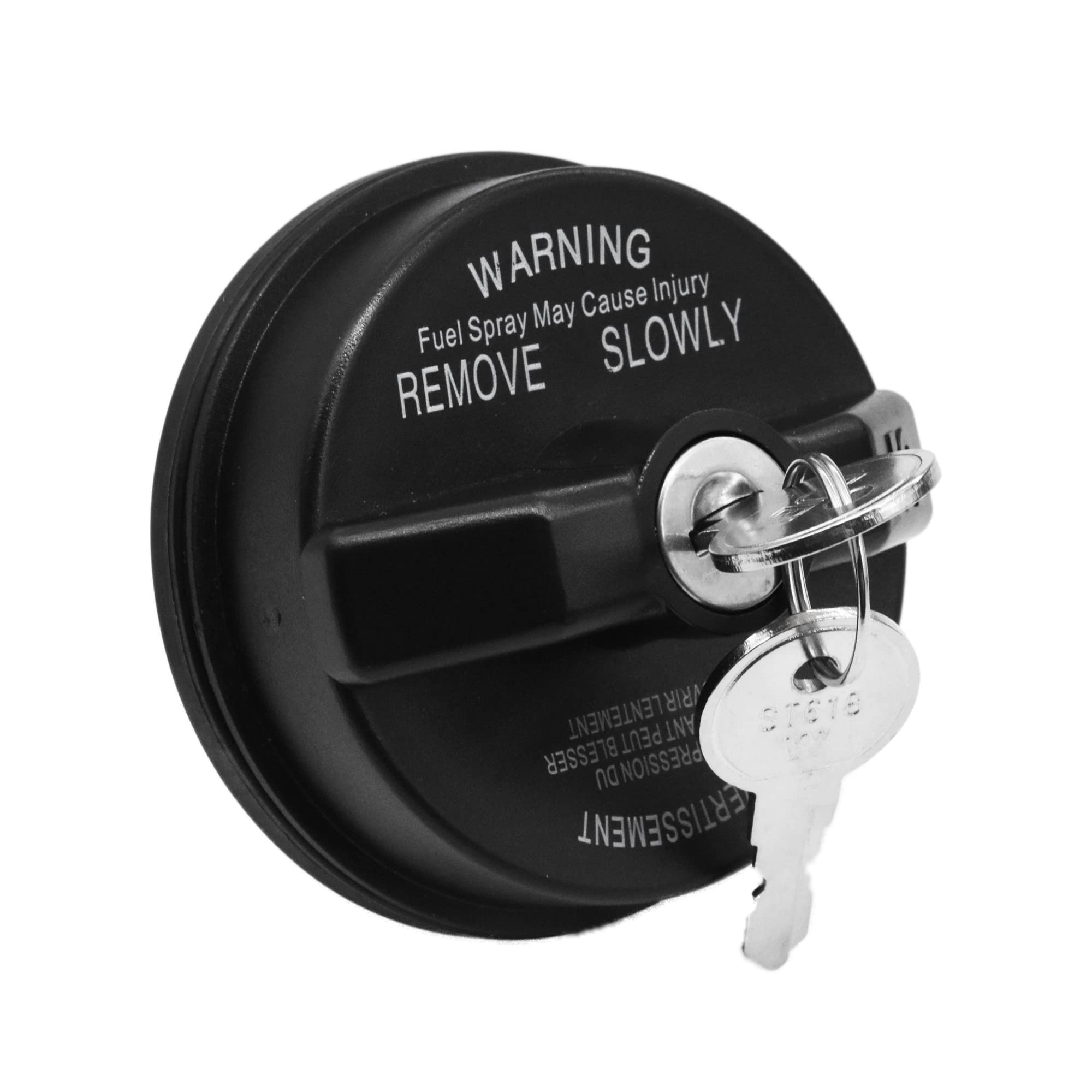 FOXSEON Locking Gas Cap, Lock Fuel Cap Compatible with Dodge Ram - Challenger Grand Caravan Ram 1500, Cherokee Wrangler TJ LJ JK JKU JL JLU JT, Replace 05278655AB, 5278655AB