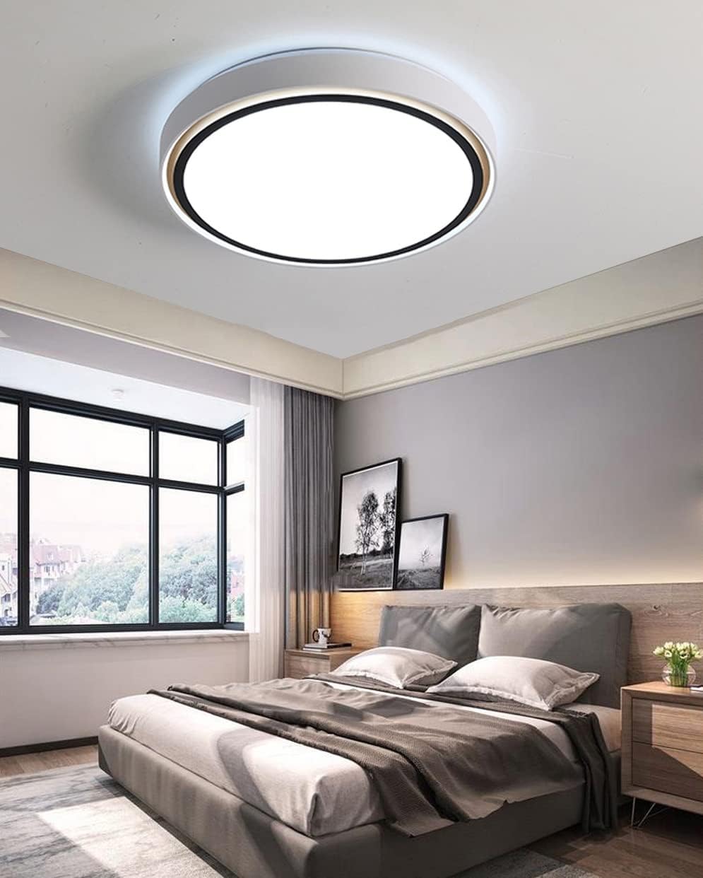 TRUYOK LED Ceiling Light with Motion Sensor 36W Ceiling Indoor Sensor Lamp 3400LM Round Modern Ceiling Lighting with Motion Detector Inside, Sensor Light for Hallway Entrance Hall, 6000K Ø30CM 6 61sW0vs1DIL. AC SL1242