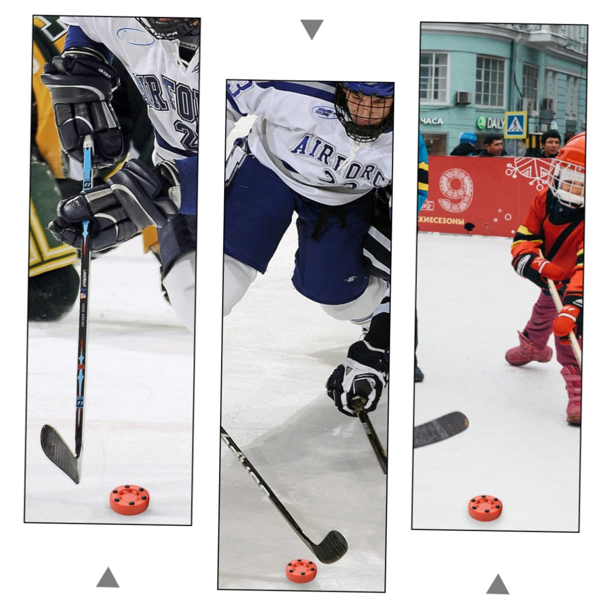 Milisten 3pièces Balles De Hockey sur roulettes Spéciales Entraînement Et Compétition Idéales pour Lisses Intérieures Et Extérieures Durabilité Élevée Et Glisse Optimale De Balles