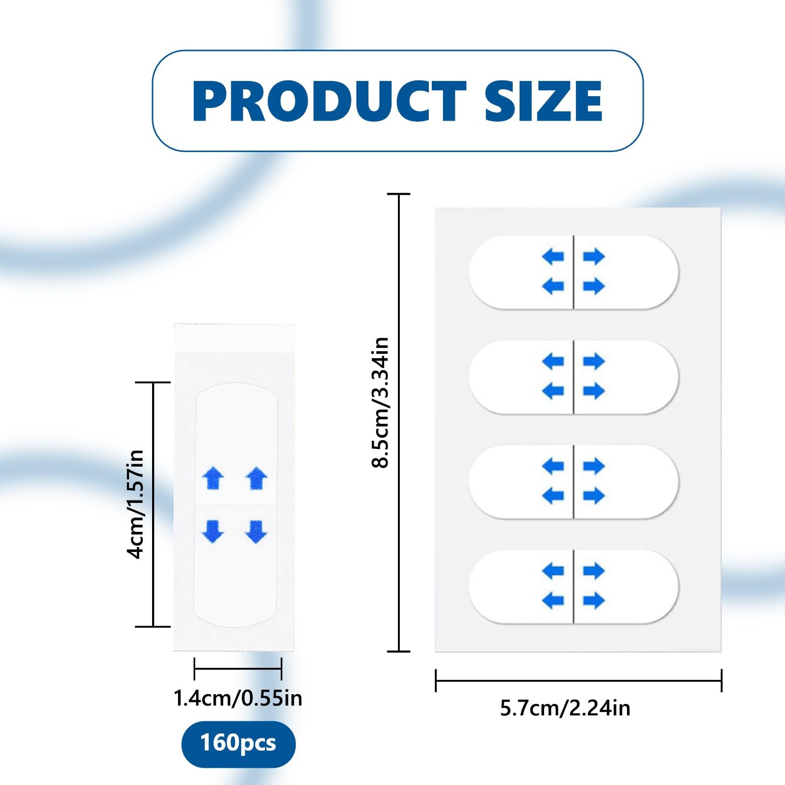 160 Piezas Etiqueta Estiramiento Facial, Cinta Adhesiva Estiramiento Facial Etiquetas Delgadas Invisibles, Antiarrugas Maquillaje Pegatinas, para Ojos, Papada, Maquillaje Instantáneo