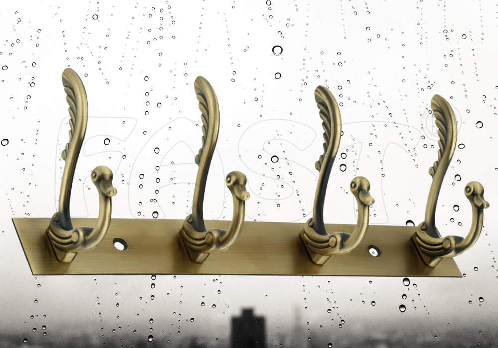 FAST CH13 Peacock Brass Antique Finish Stainless Steel Towel Hook & Cloth Hooks for Door and Wall Mounted Hanger (4 Double Hanging Hooks) (B08GSSX51P) Amazon Price History, Amazon Price Tracker