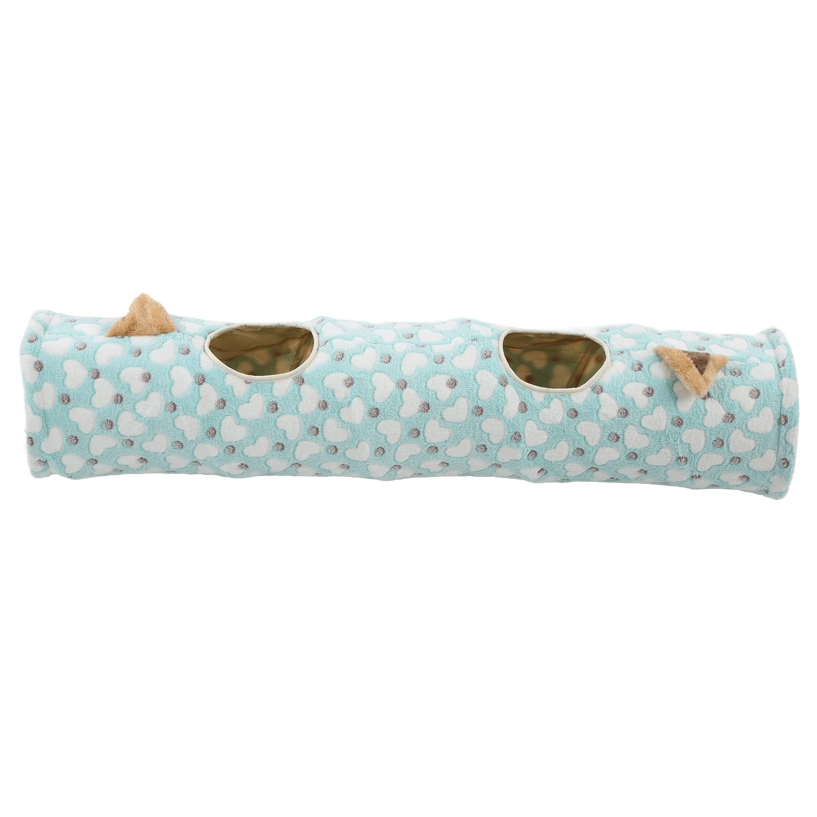 Cat Plush Tunnel Toy 120cm Soft Cat Tunnel for Cats (Love ear model)