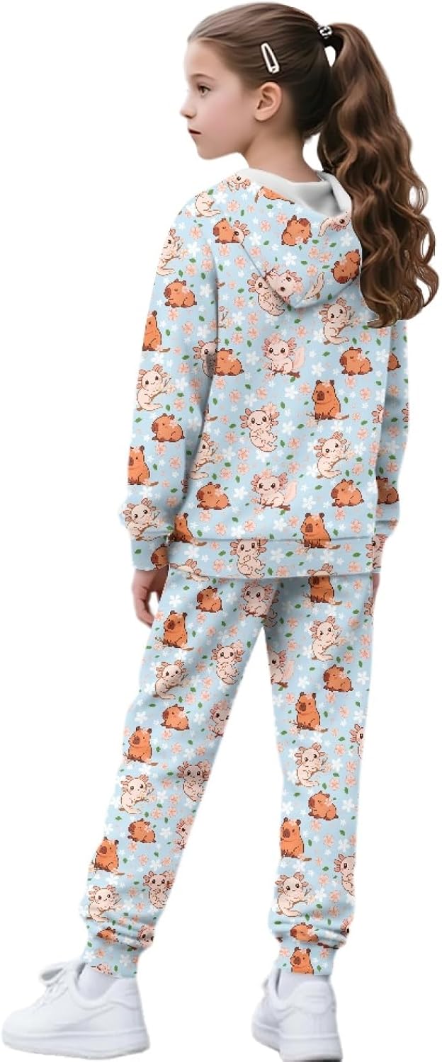 HUIACONG Kids Sweat Set for Children Tracksuits for Girls Sweat Suit