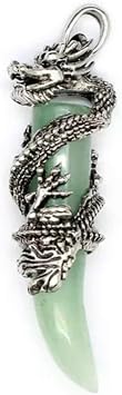 Natural Crystal Wolf Teeth Dragon Pendant Chakra Gems Magic Reiki Healing Amulet