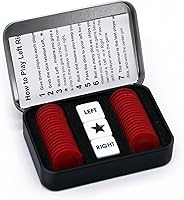 Vista 5 de Juego de dados izquierda-derecha-centro con 3 dados + 36 fichas negras (negro)