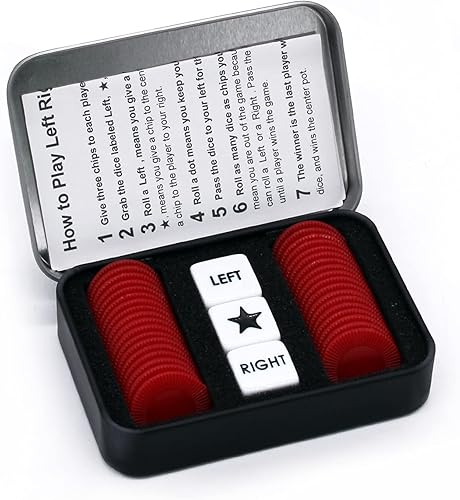 Miniatura 5 de Annietfr - Juego de dados izquierda-derecha-centro con 3 dados + 36 fichas (fichas verdes)