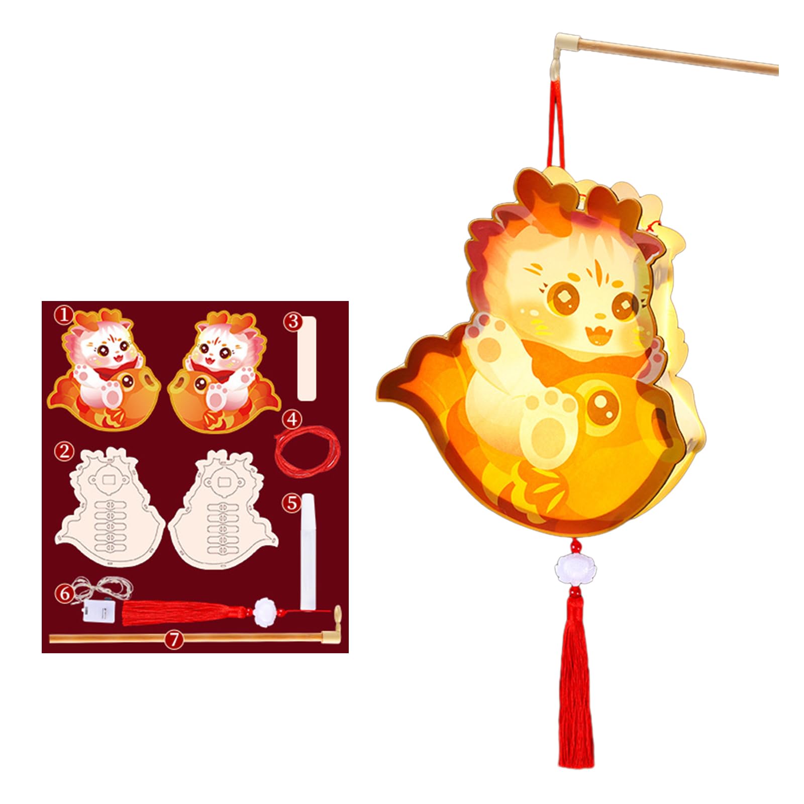 YWLUUOO Chinese Lamp Festival Culture Craft Lamp Set Suitable for Kids Party New Year Celebrations Family