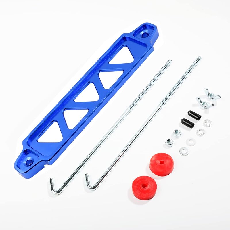 Suporte de fixação para bateria automotiva Reswish com ganchos J de 25 cm – Azul