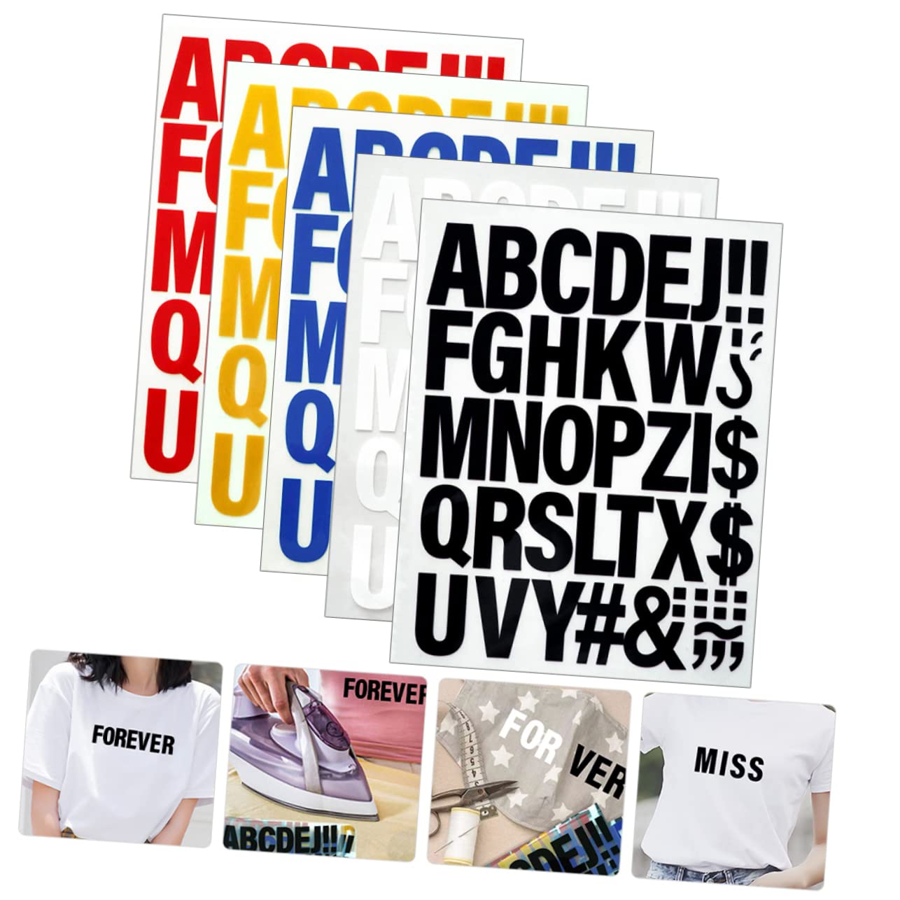 NUOBESTY 20pezzi Termoadesive per Abbigliamento Patches Creativi per Riparazione e Decorazione Colori
