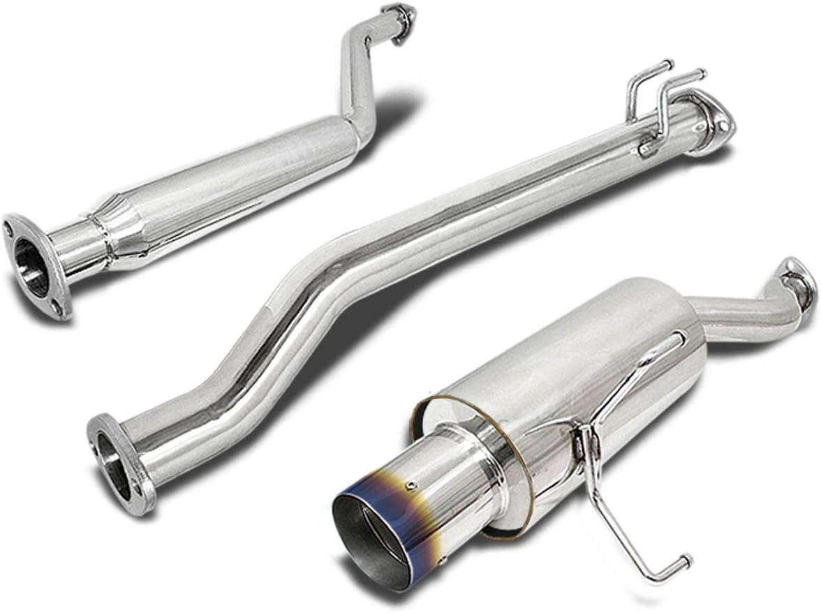 DNA MOTORING CBE-HC02SI-BT Muffler CatBack Exhaust System [Compatible with 02-05 Honda Civic Si/SiR Hatchback EP3]