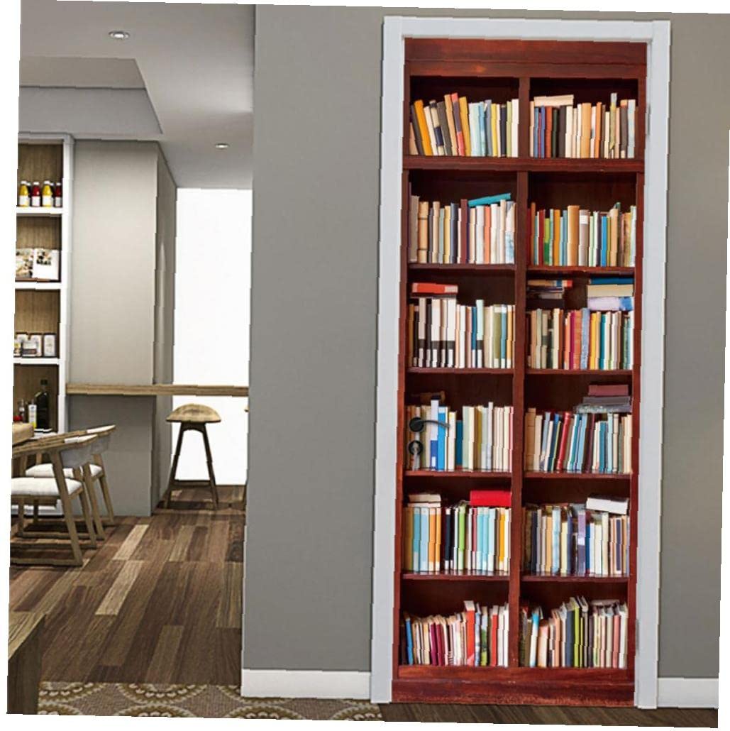 Sticker de porte bibliothèque en vinyle auto-adhésif et imperméable pour décoration intérieure