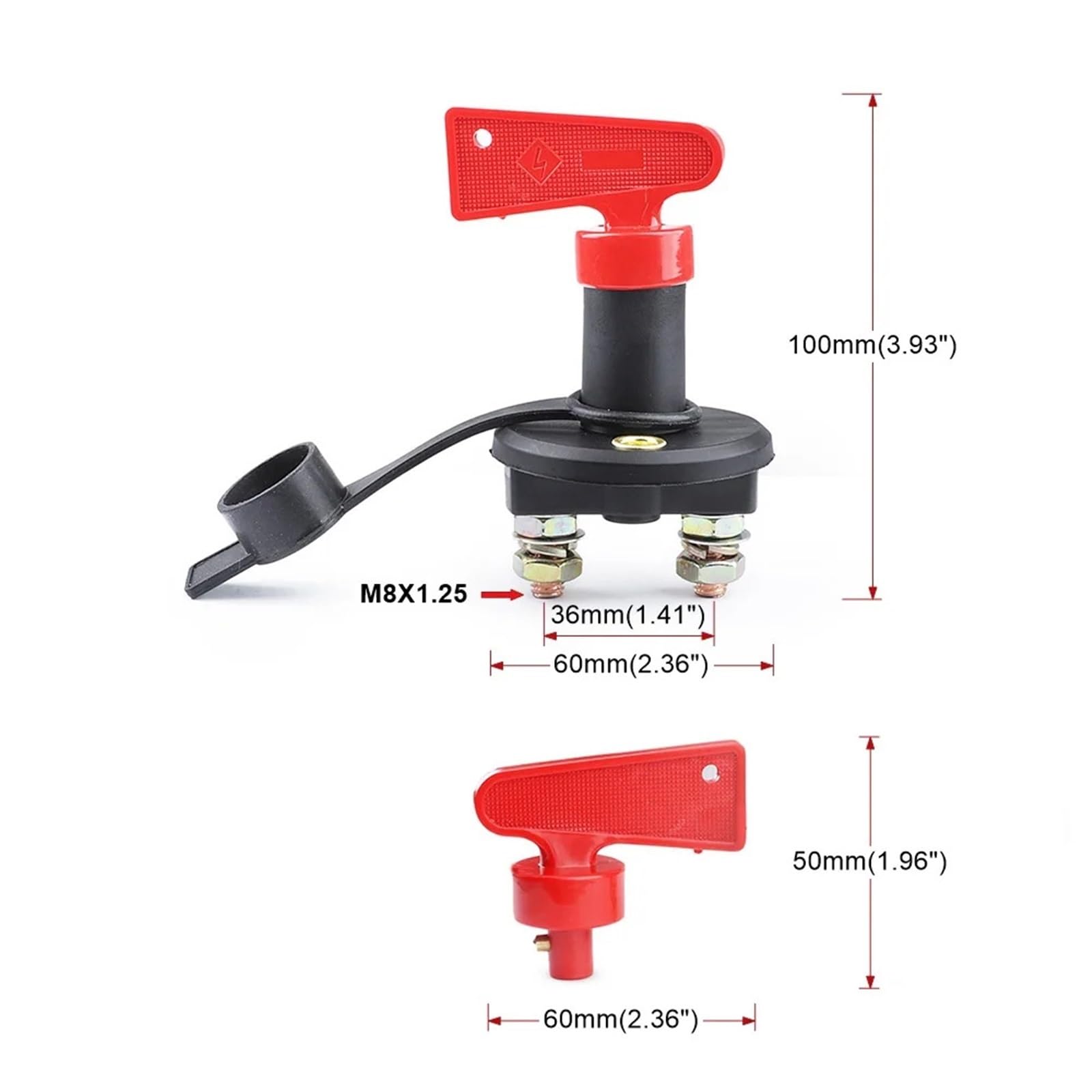 Interruttore batteria 200A 300A 600A Interruttore isolatore scollegamento batteria 12V 12V(Power cut-off switch)