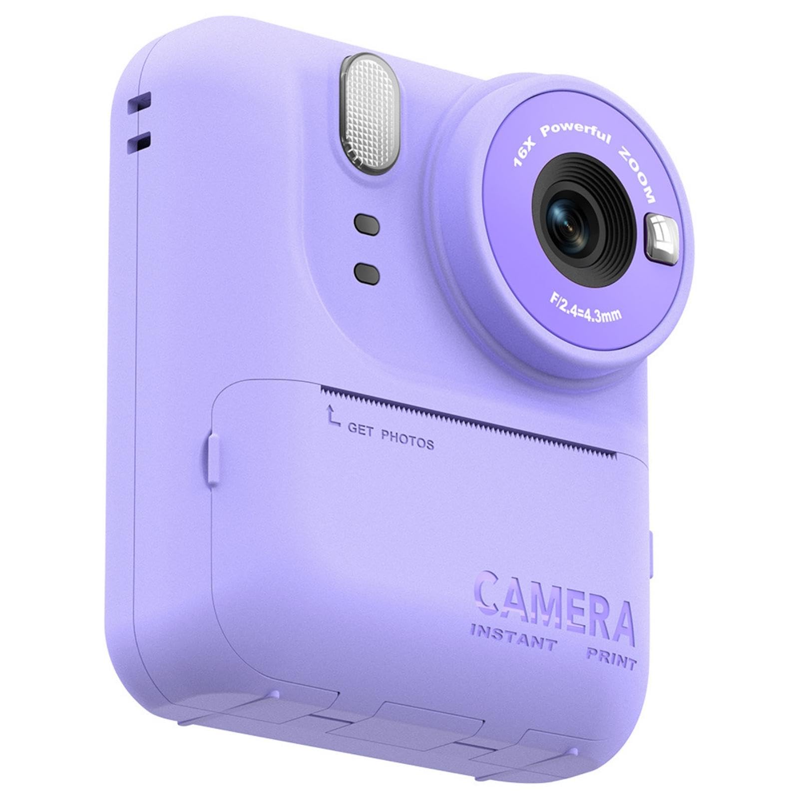Instant Print Camera Mini Instant Print Young Photographer's Device Rechargeable for Children and Girls, Young Children, Everyday Play, Travel Purple-picture-20