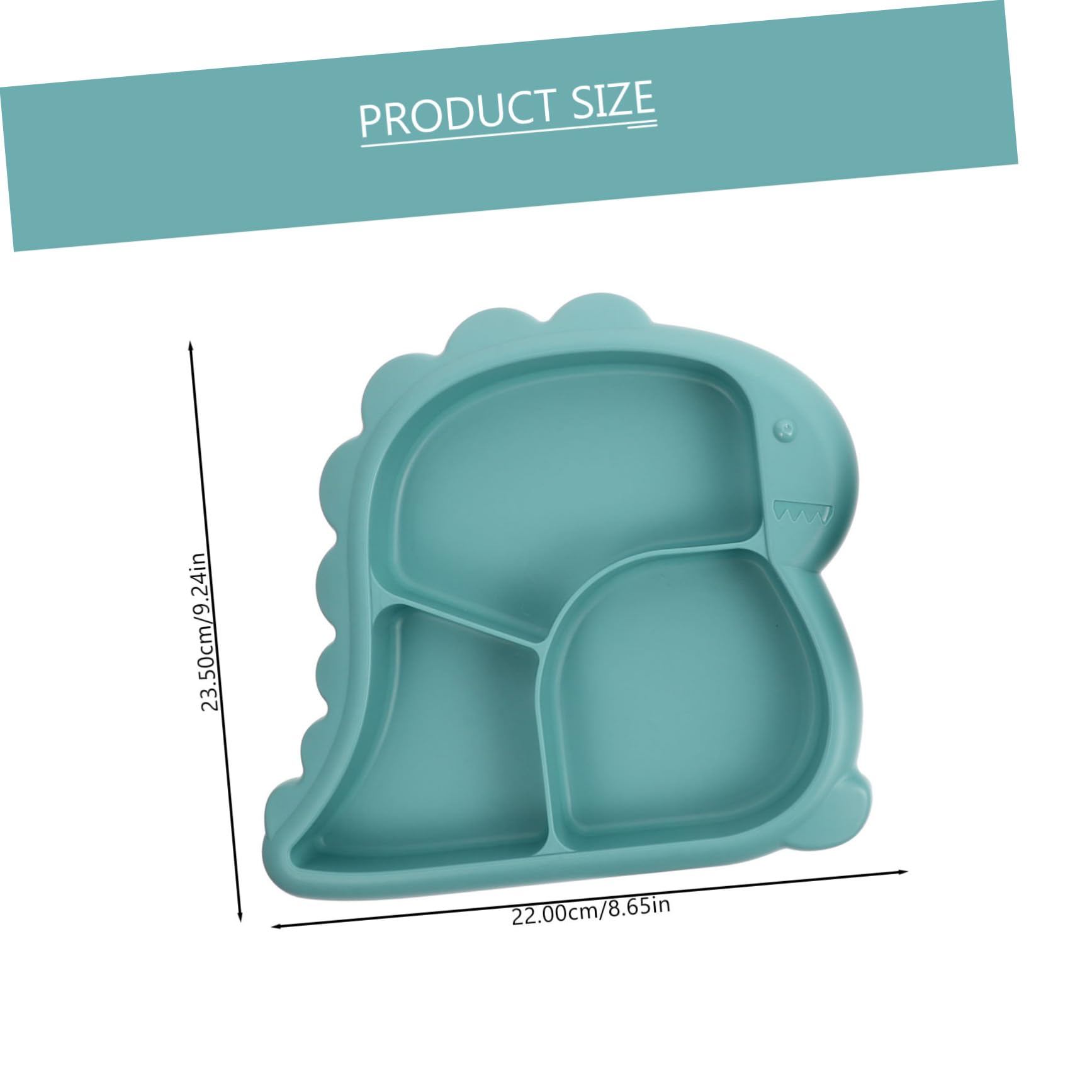 Yardwe 1 Set Dinosaur Divided Plate Cute Bowl with Fork Spoon for Mealtime Fun Design for Home Preschool Use