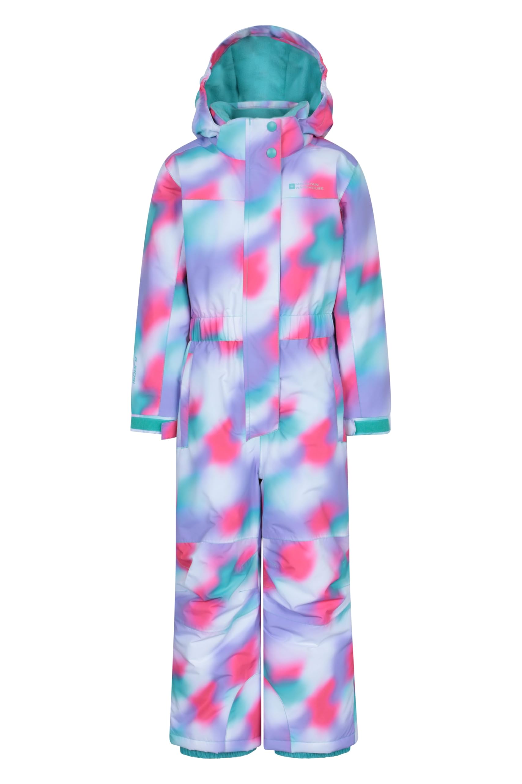 Mountain Warehouse Combinaison de Neige Cloud Kids - Combinaison de Neige Ajustable, Une pièce, Coutures étanches, Filles et garçons - pour la Pluie, Le Ski et l'hiver.