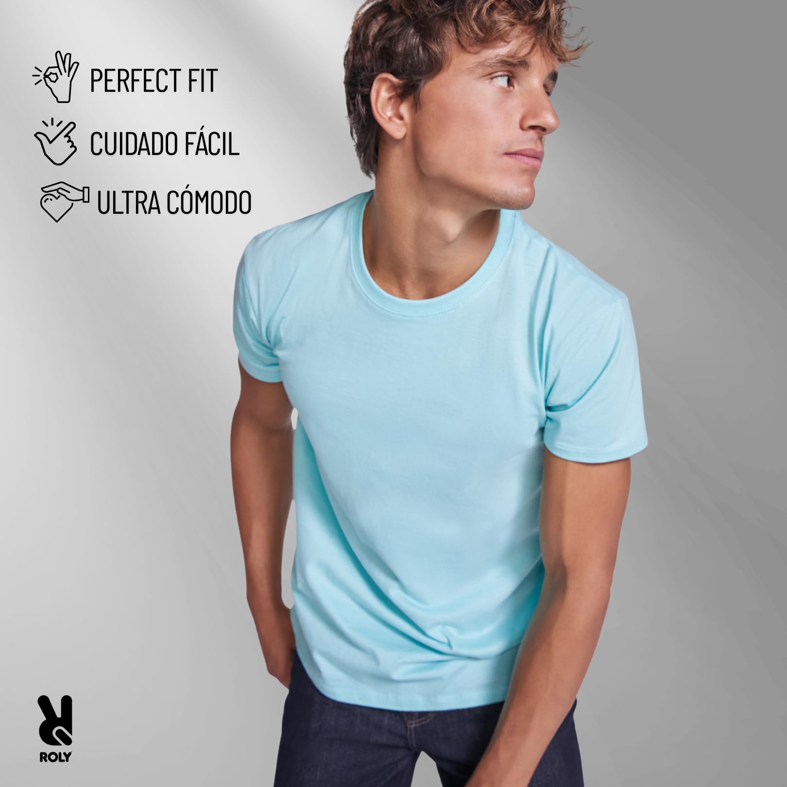 Pack 10 Camisetas Manga Corta Hombre Roly Beagle 100% algodón, Camiseta Interior, Ropa Hombre, Camiseta Blanca, Pack Camisetas Hombre