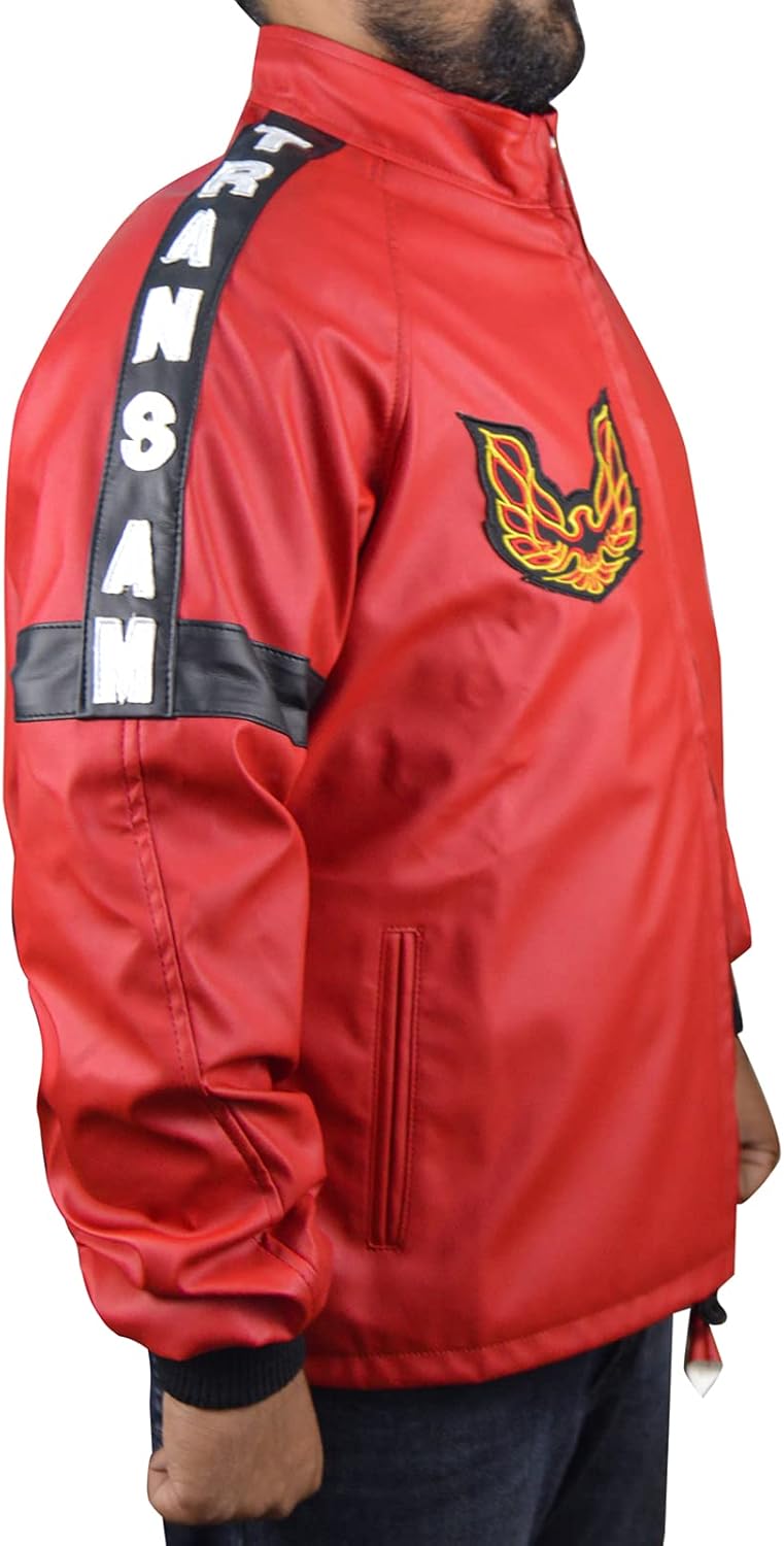 FaddyRox Smokey Red&Black FAUX Leather Jacket By Burt, Red - L