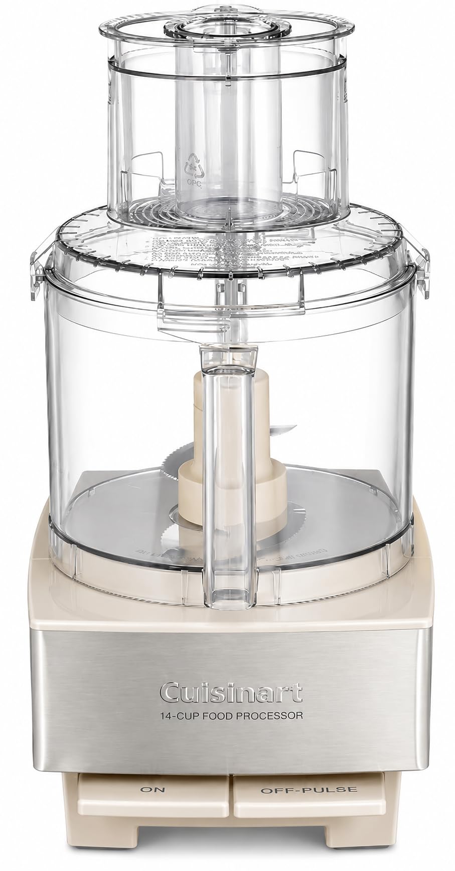 Cuisinart Food Processor 14-Cup Vegetable Chopper for Mincing, Dicing, Shredding, Puree & Kneading Dough, Cream Stainless Steel, DFP-14CRM