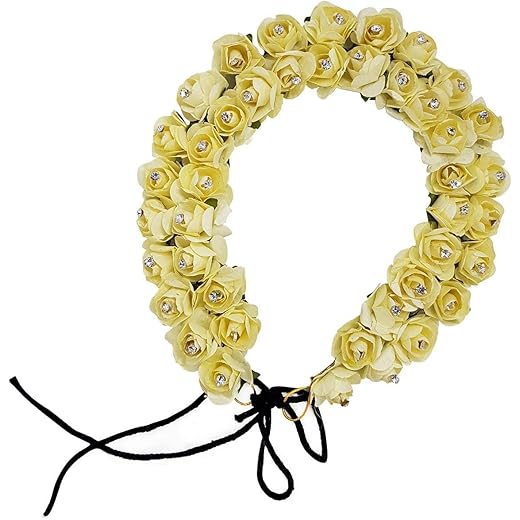 BOXO South Indian Hair Gajra White Stones