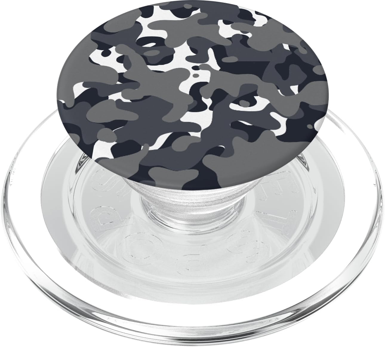Gray Camouflage Pop Sockets - Gray Silver Camo PopSockets PopGrip for MagSafe