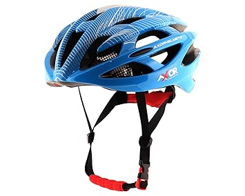 Axor Scoot En1078, Cpsc Certified Lightweight Polycarbonate Shell Bicycle Helmet for Men and Women Blue(M)