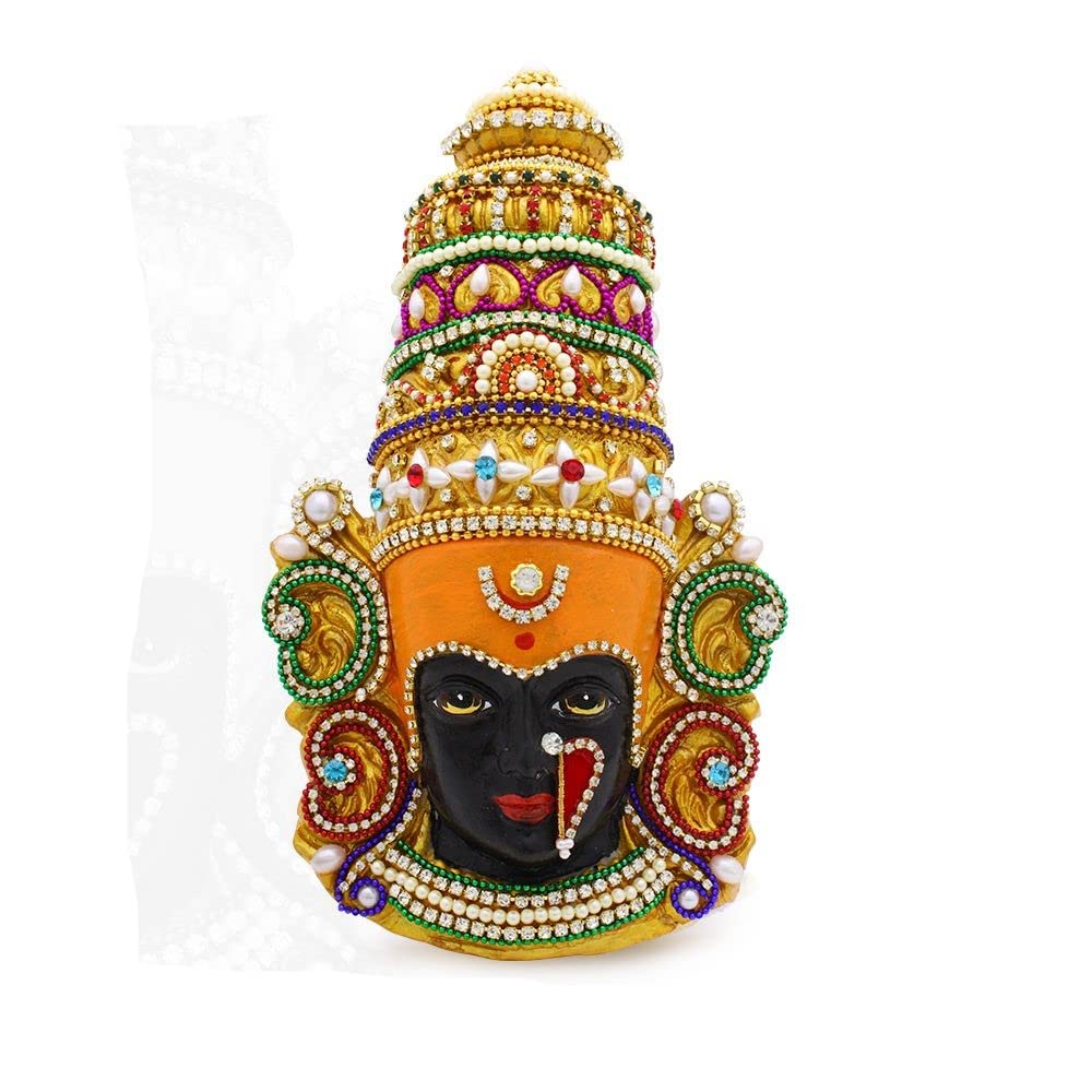 Vedic Vaani Poly Fiber Amba Bai Shree Maha Lakshmi | Devi Laxmi MATA Face Muhotta for Puja Vrat (1 Pcs)