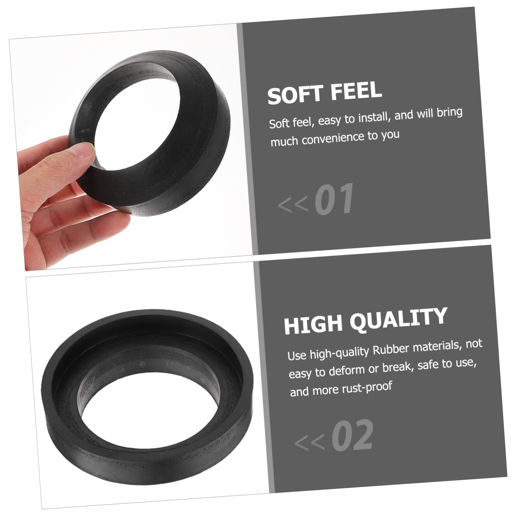 Hemobllo 3sets Guarnizioni Per Cisterni Wc Kit Di Riparazione Per Serbatoi Facile Installazione e Compatibile Con La Maggior Dei Wc Domestici e Commerciali