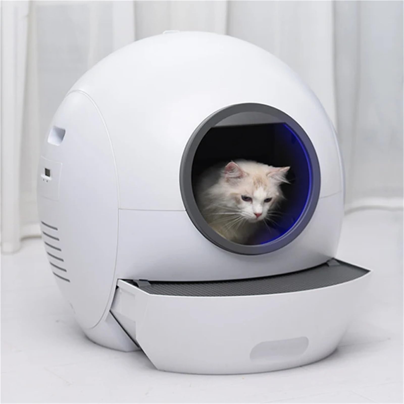 Lettiera per Gatti, Cassetta igienica autopulente, Intelligente, Automatica, con Controllo di Sicurezza a induzione, per più Gatti.
