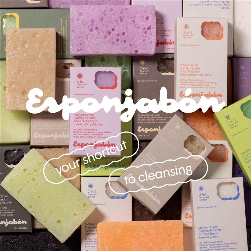 T.Taio EsponJabón - Pack of 5 Sponge + Soap 2 in 1 Aloe Vera - Repairs