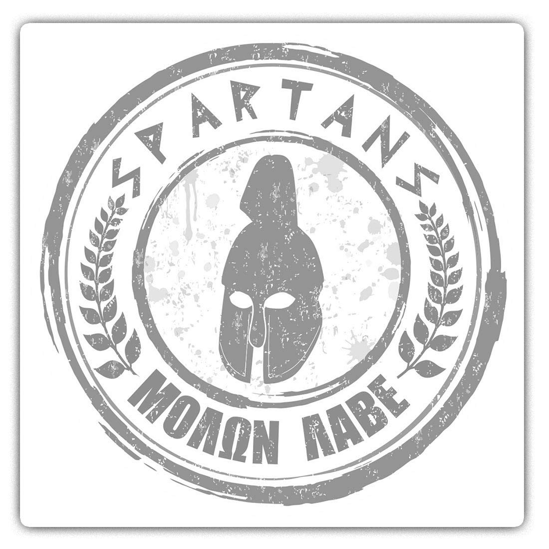 2 x 7.5cm Square Vinyl Stickers - Greek Spartans Greece Acropolis Decals 40124