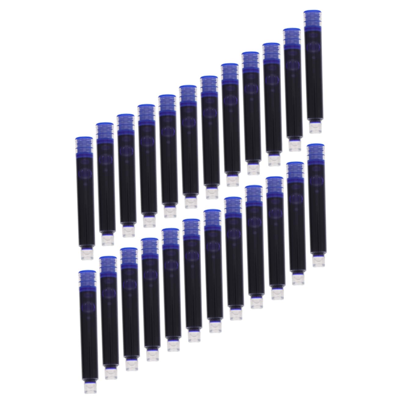 LALAFINA 200 Pezzi Ricariche di Inchiostro per Penna Stilografica in Plastico Blu Design Ergonomico, Accessori Pratici per Scrittura Professionale e Uso Scolastico