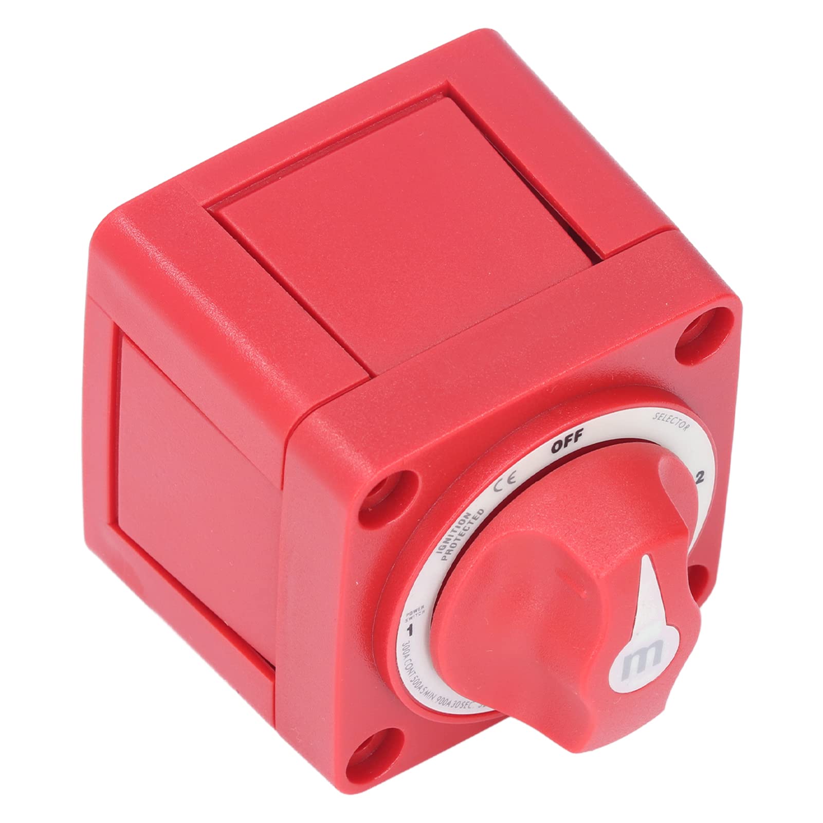 Acouto Interruptor Aislador de Desconexión de Batería, Material ABS, Interruptor de Corte de Circuito Dual con Llave de Bloqueo para RV, Automóvil, Barco
