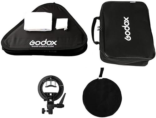Miniatura 9 de Godox Caja de luz universal plegable de 32 x 32 pulgadas, 31.5 x 31.5in, con soporte Speedlite estilo S para Flash Bowens, accesorios de montaje