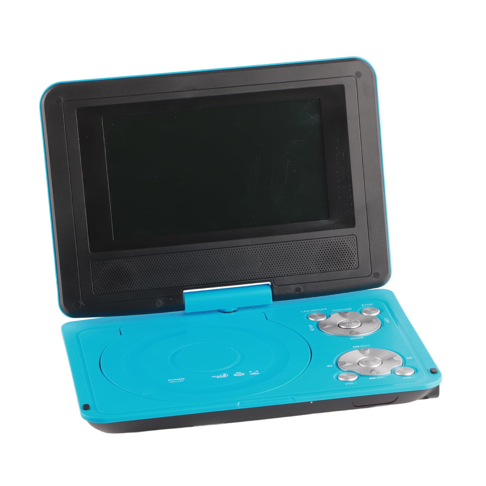 Alvinlite Lecteur DVD Mobile, Lecteur DVD HD Portable pour Enfants De 6,8 Pouces, Lecteur TV De Voiture Multifonctionnel Et Pratique pour Voiture Et Extérieur(EU Plug 110-240V-BLEU)