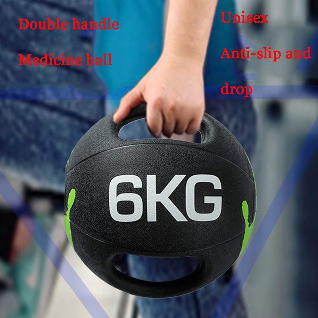 Medizinbälle Hua Doppelgriff-Fitness-Medizinball, 5 Kg Gummiball, Inländische Männer- Und Frauen-Taillen- Und Bauch-Trainingsbälle, Palm Print Design