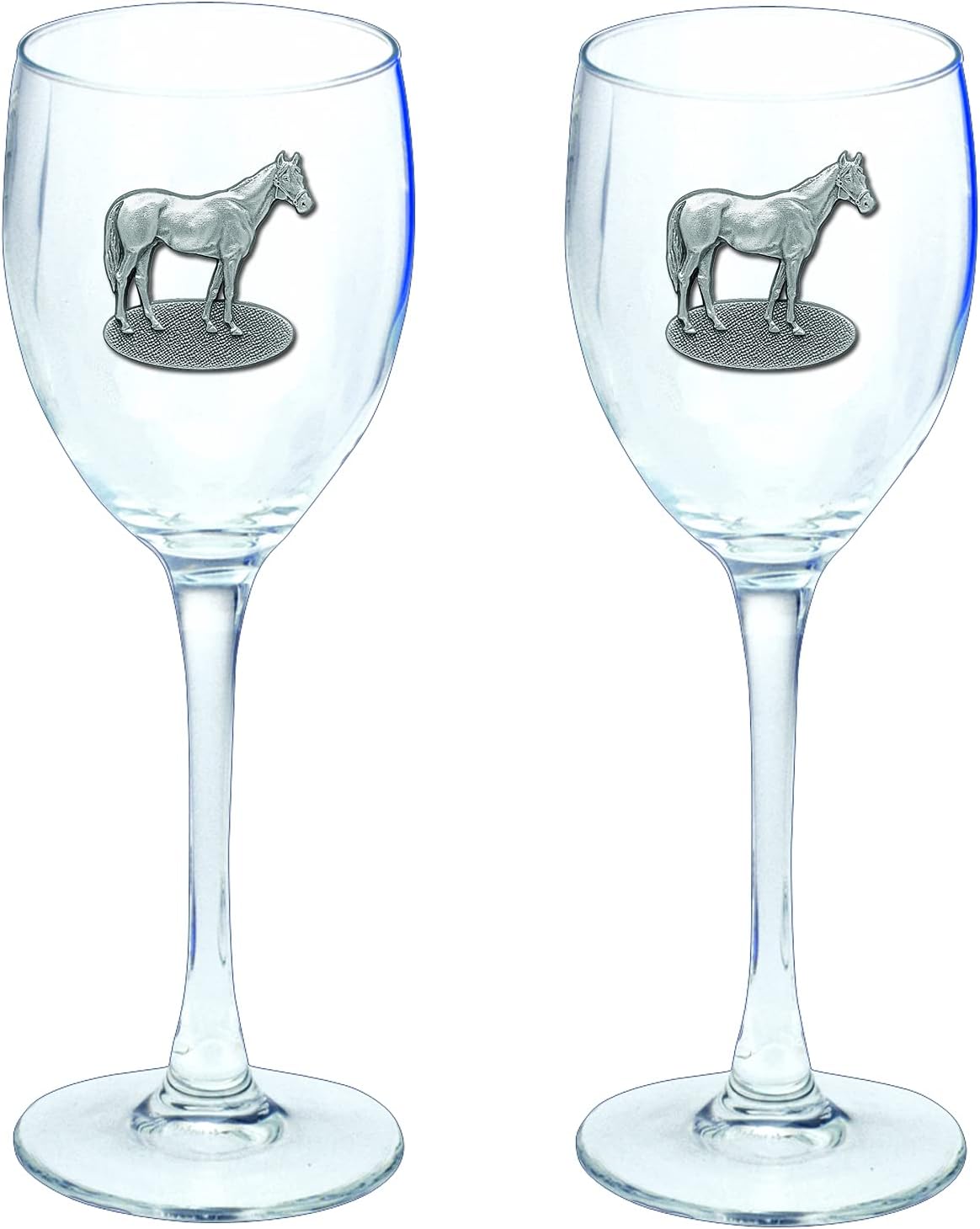Heritage Pewter Army Glass Goblets – Set of 2 | 12 OZ Goblet Wine Glasses | Expertly Crafted Pewter Glass