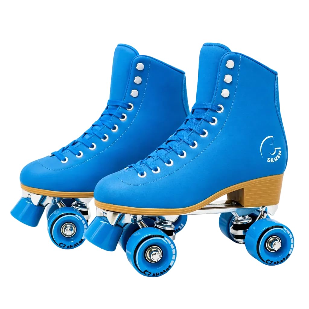 C SEVEN C7skates Cute Roller Skates for Girls and Adults (Coastal Breeze, Women's 6 / Youth 5 / Men's 5)