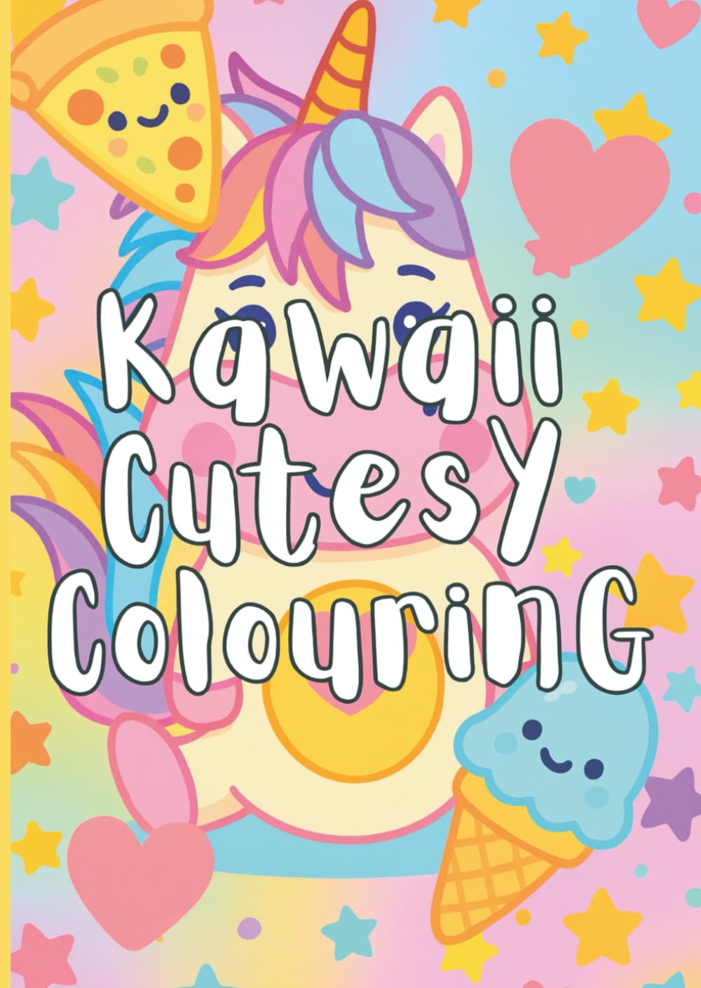 Kawaii Cutesy Colouring: A simple and easy kawaii colouring book for kids 8-12 and kawaii colouring book for all ages