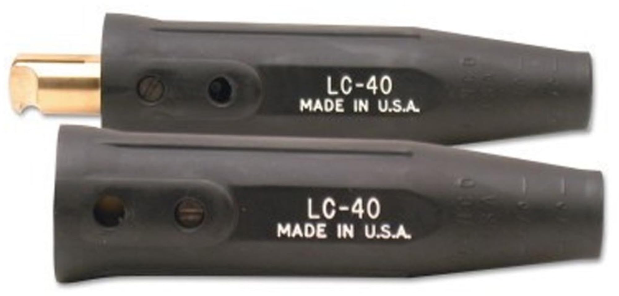 Lenco 05050 Cable Connector, Single Oval-Point Screw Connection, 1/0-2/0 Cap, Black