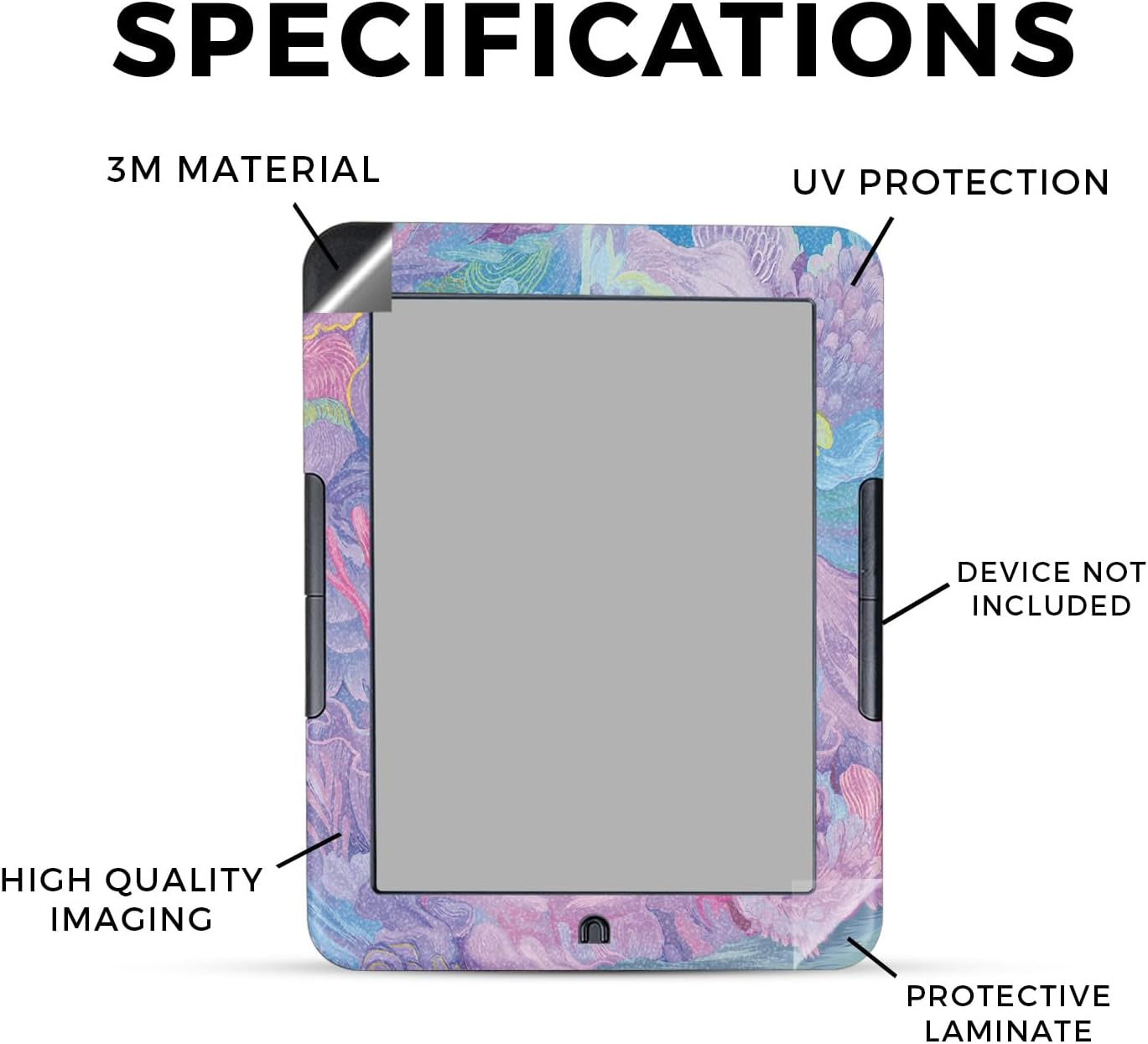 Glossy Glitter Tablet Skin Compatible with Barnes & Noble Nook GlowLight 4 (2021) - Dreamy Reef - Premium 3M Vinyl Protective Wrap Decal Cover - Easy to Apply | Crafted in The USA by MightySkins