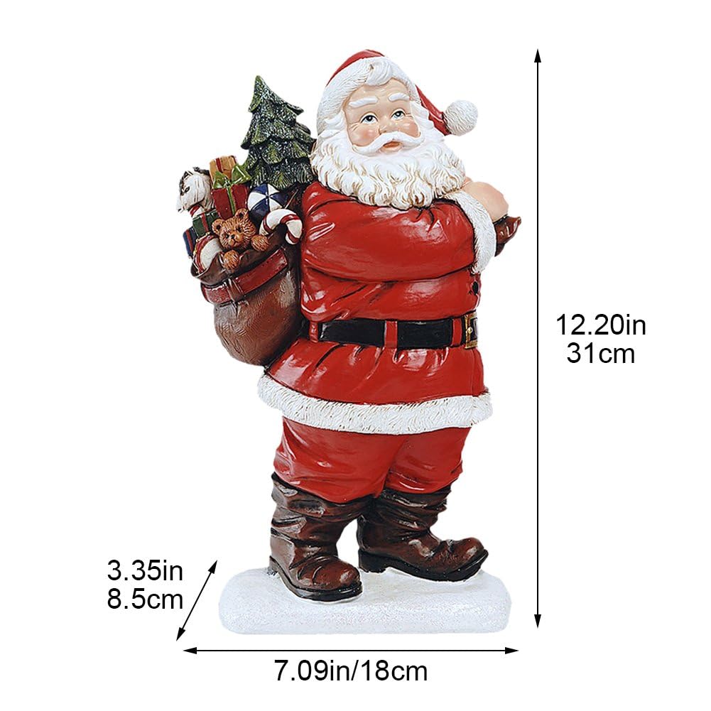Figurine De Père Noël Debout, 1 Pièce, Statues De Père Noël en Résine, Ornement De Père Noël, Sculpture De Nick, Décorations De Centres De Table De Noël