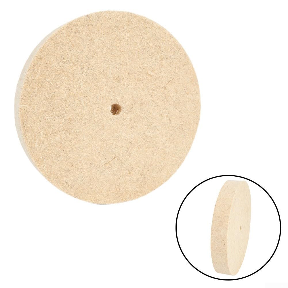 150mm Feltro di Lana Lucidatura Ruota Pad Disco per Strumento Rotante, 6 Pollice Buffer Adatto per Acciaio Inox, Rame, Alluminio, Vetro